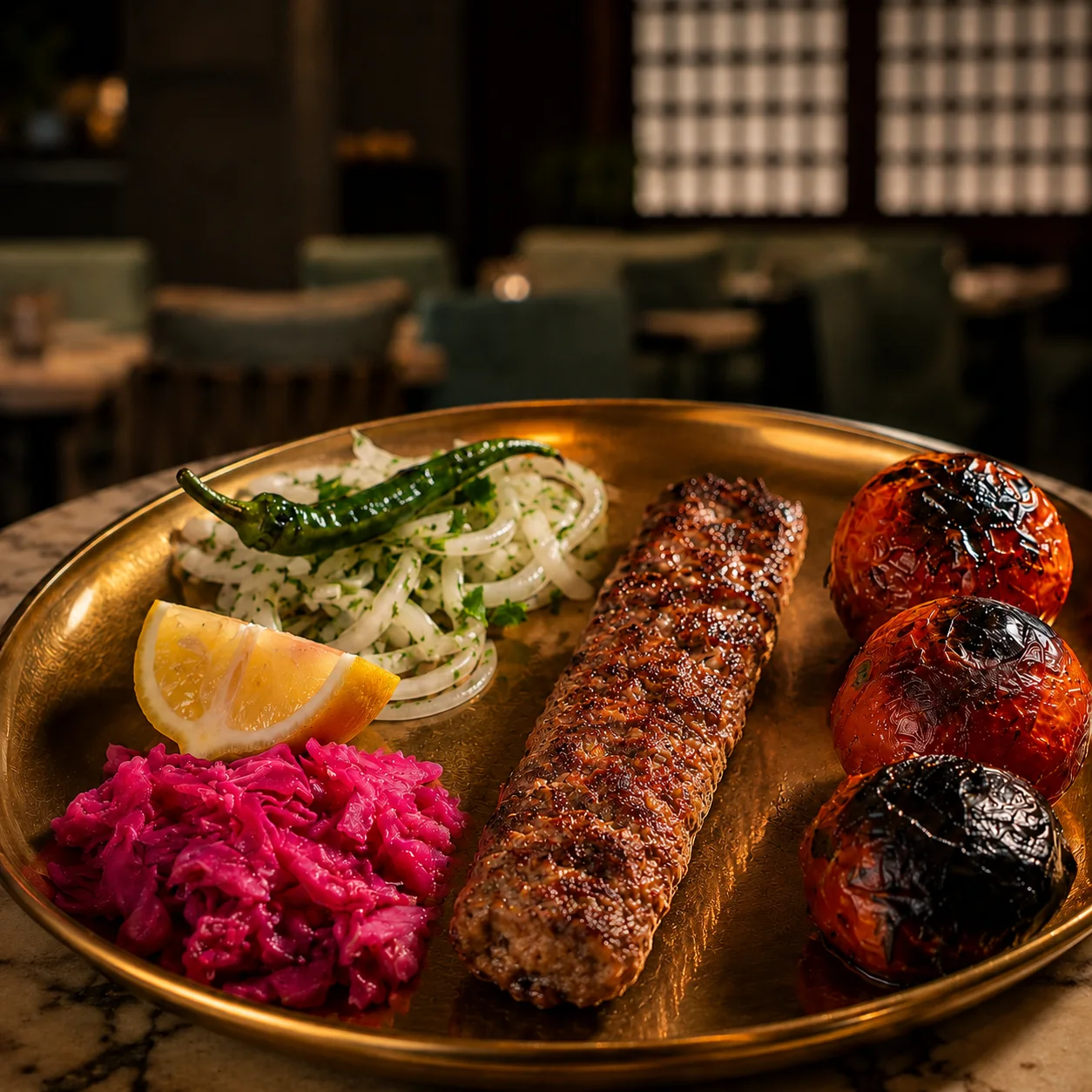 کباب بناب ۲۰۰ گرم با دورچین در منوی کافه رستوران فرشید بناب